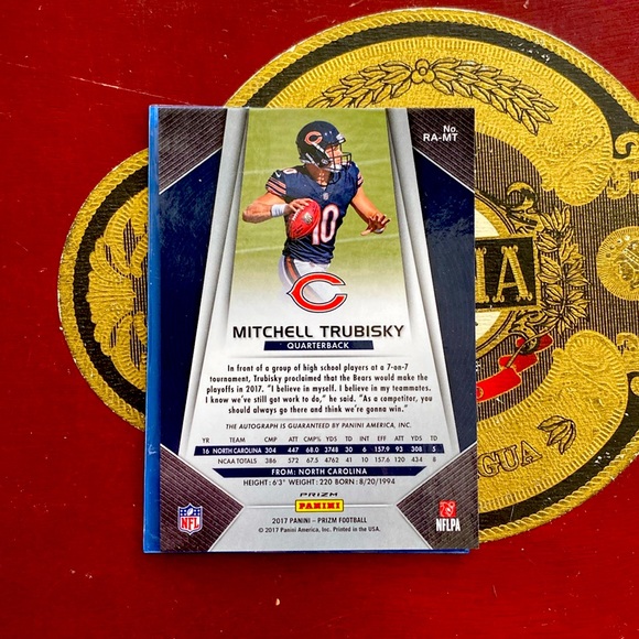 Signed Panini Mitchell Trubisky Card - Picture 2 of 2